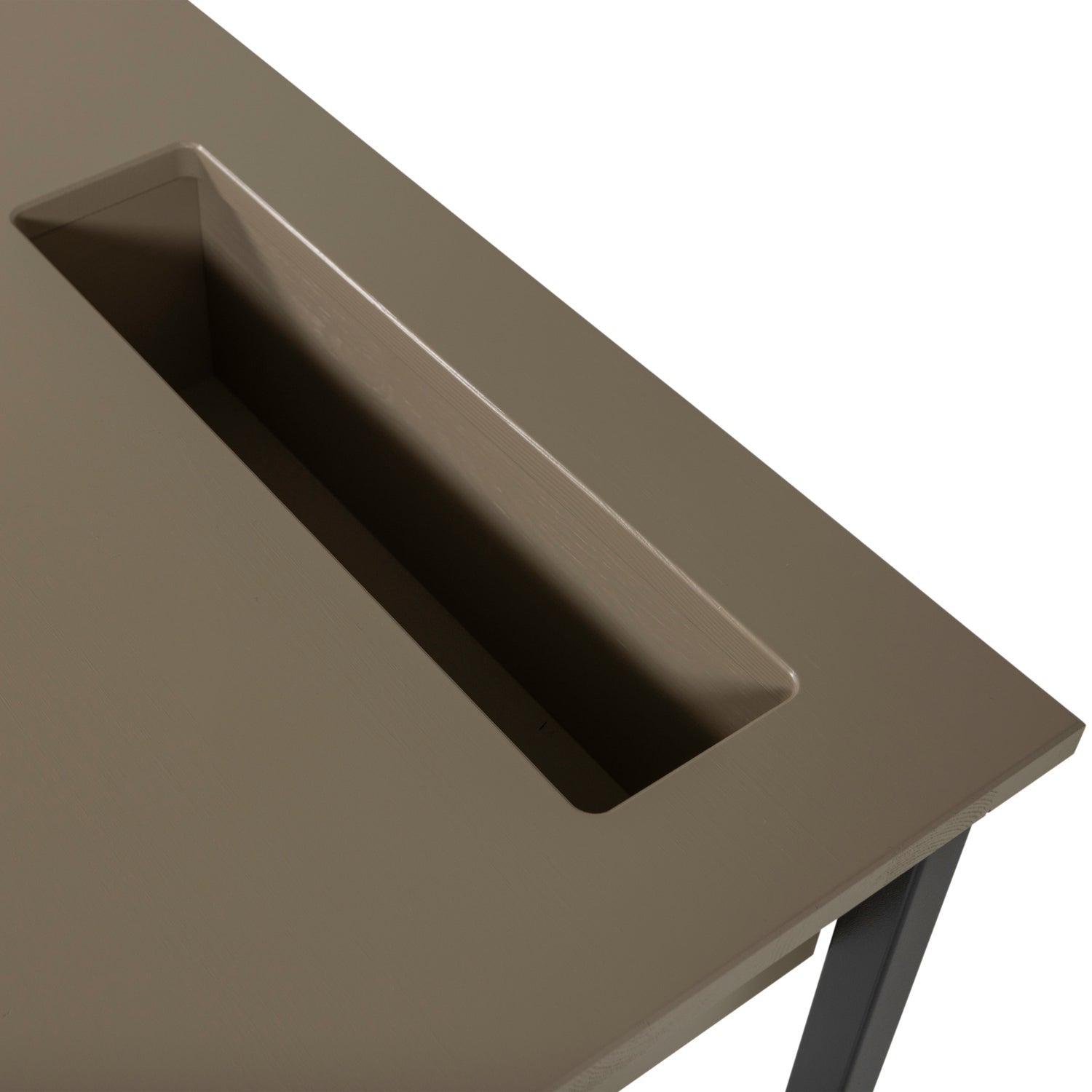 Scrivania 1 cassetto con gambe in metallo Julius 126x75 cm