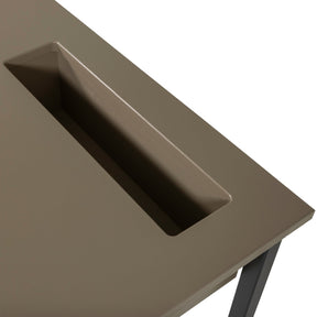 Scrivania 1 cassetto con gambe in metallo Julius 126x75 cm