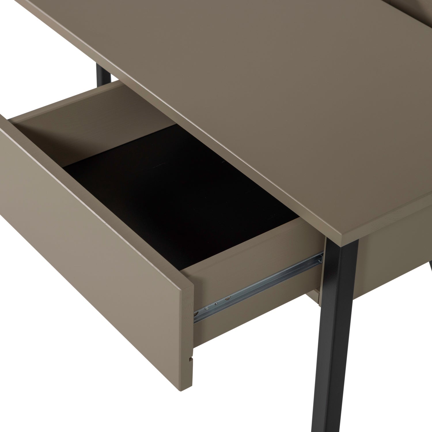 Scrivania 1 cassetto con gambe in metallo Julius 126x75 cm