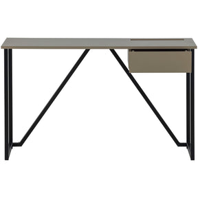 Scrivania 1 cassetto con gambe in metallo Julius 126x75 cm