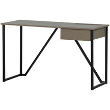 Scrivania 1 cassetto con gambe in metallo Julius 126x75 cm