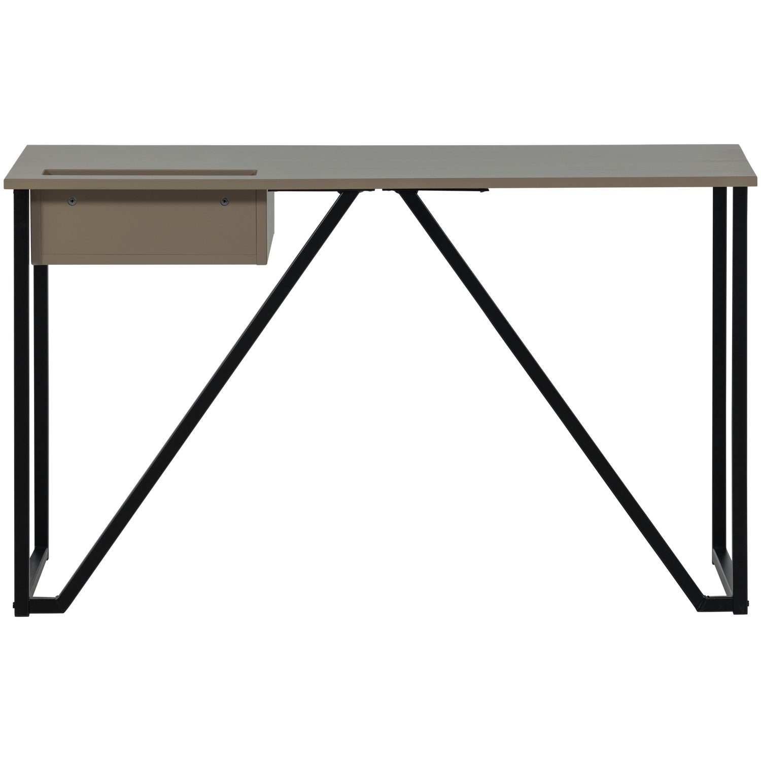 Scrivania 1 cassetto con gambe in metallo Julius 126x75 cm