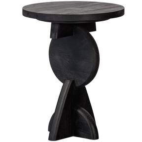Tavolino in legno di mango nero Pete 52x40 cm