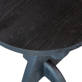 Tavolino in legno di mango nero Pete 52x40 cm