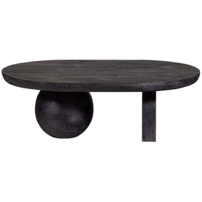 Tavolino in legno di mango nero Steppe 38x110 cm