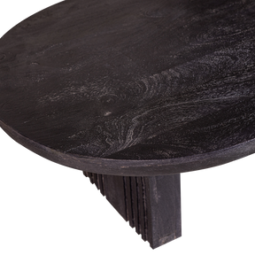 Tavolino in legno di mango nero Steppe 38x110 cm