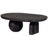 Tavolino in legno di mango nero Steppe 38x110 cm