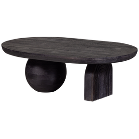 Tavolino in legno di mango nero Steppe 38x110 cm