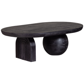 Tavolino in legno di mango nero Steppe 38x110 cm
