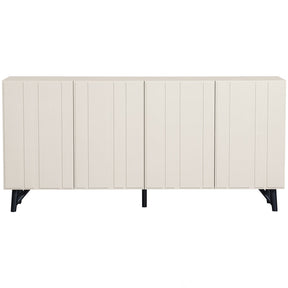Credenza in legno di pino bianco nebbia Miller 85x181 cm