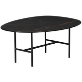 Tavolino effetto marmo nero Vajen