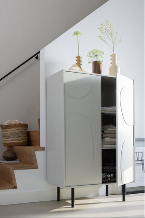 Armadio 2 ante in legno di pino Cadiz 135x85 cm