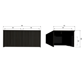 Cassapanca in rovere New Gravure 40x88 cm