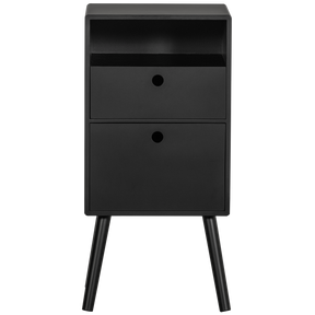 Comodino in legno nero Ozzy 75x36 cm