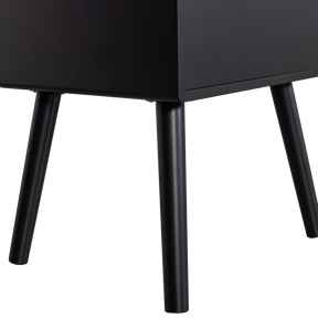 Comodino in legno nero Ozzy 75x36 cm