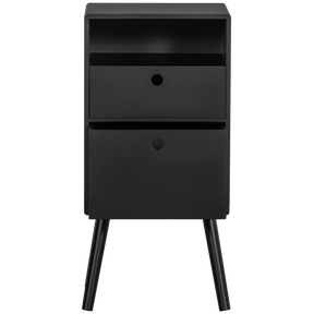Comodino in legno nero Ozzy 75x36 cm