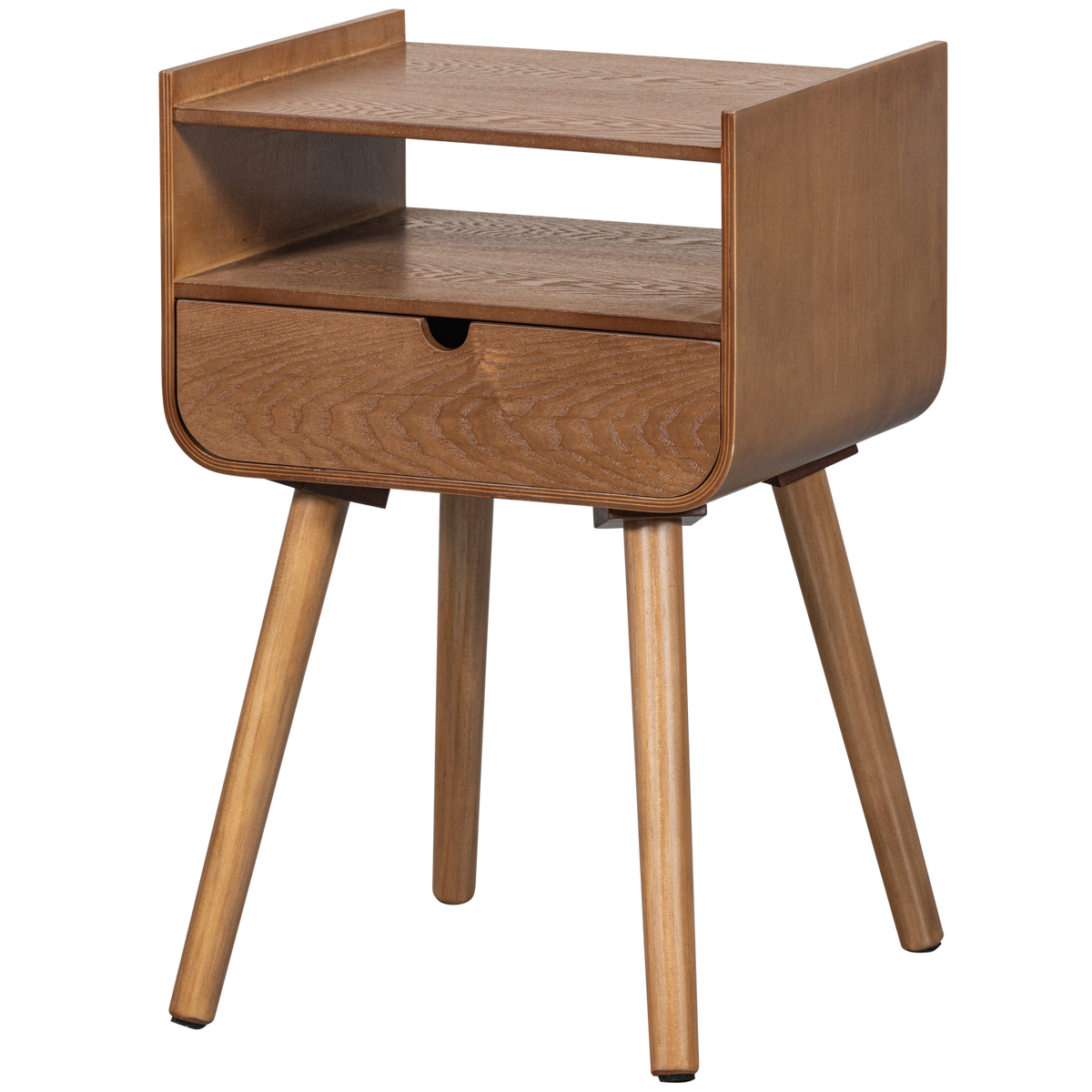 Comodino 1 cassetto in legno naturale Nils 54x36 cm