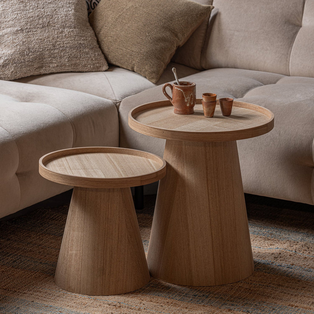 Tavolino conico in legno Maud 38x39cm