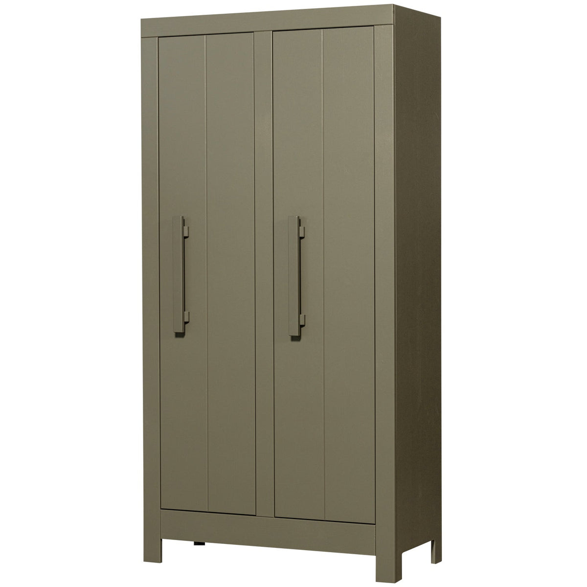 Armadio 2 ante in legno di pino verde Bobby 95x190 cm