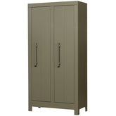 Armadio 2 ante in legno di pino verde Bobby 95x190 cm