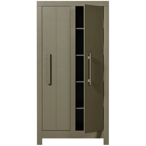 Armadio 2 ante in legno di pino verde Bobby 95x190 cm