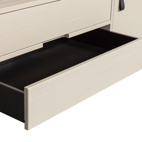 Mobile TV 1 anta 2 cassetti in legno di pino Silas 55x120 cm