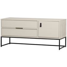 Mobile TV 1 anta 2 cassetti in legno di pino Silas 55x120 cm