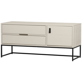Mobile TV 1 anta 2 cassetti in legno di pino Silas 55x120 cm