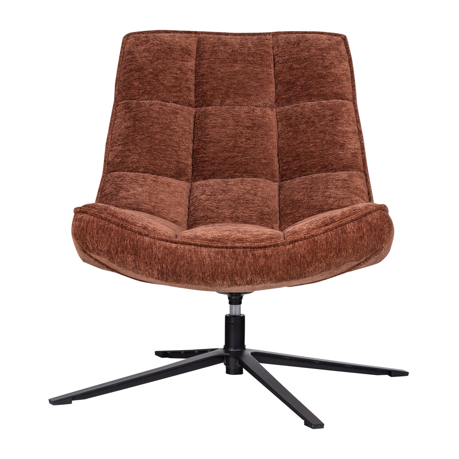 Poltrona girevole in ciniglia Maudy 74x84 cm