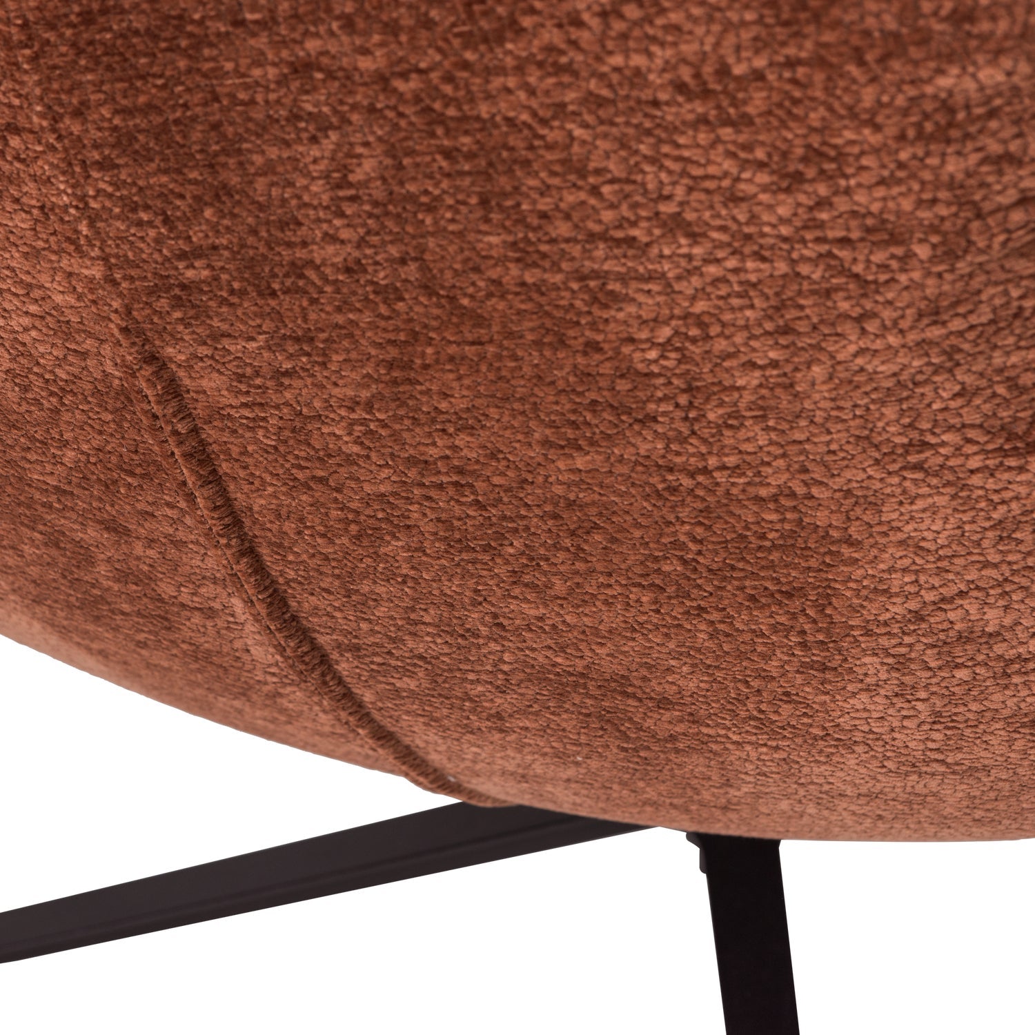 Poltrona girevole in ciniglia Maudy 74x84 cm