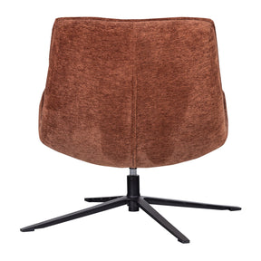 Poltrona girevole in ciniglia Maudy 74x84 cm