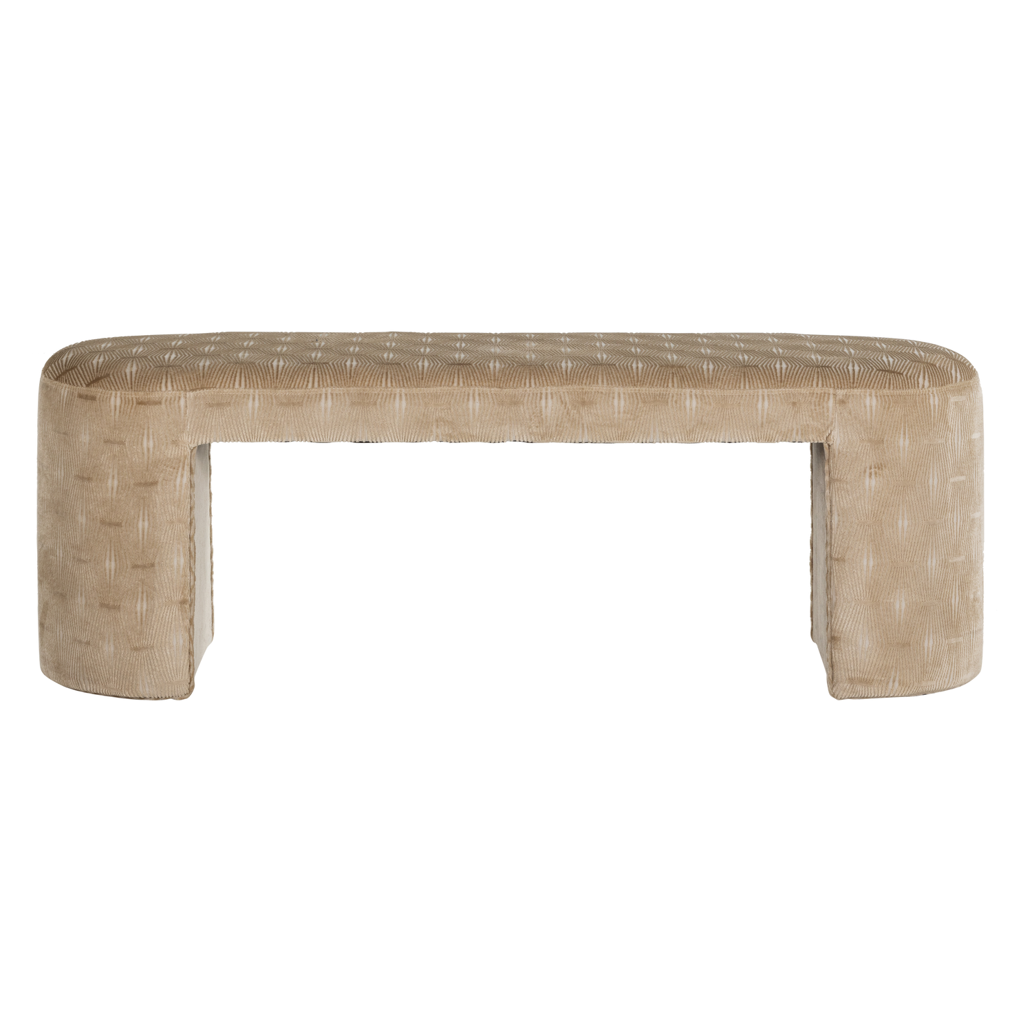 Panca in tessuto beige Kaly 130x46 cm