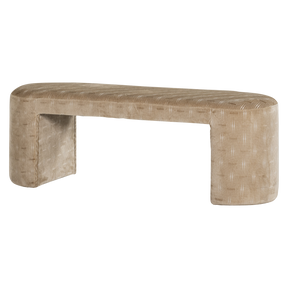 Panca in tessuto beige Kaly 130x46 cm