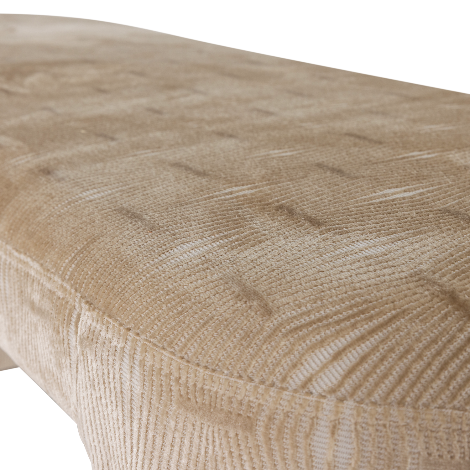 Panca in tessuto beige Kaly 130x46 cm
