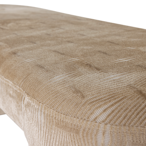 Panca in tessuto beige Kaly 130x46 cm