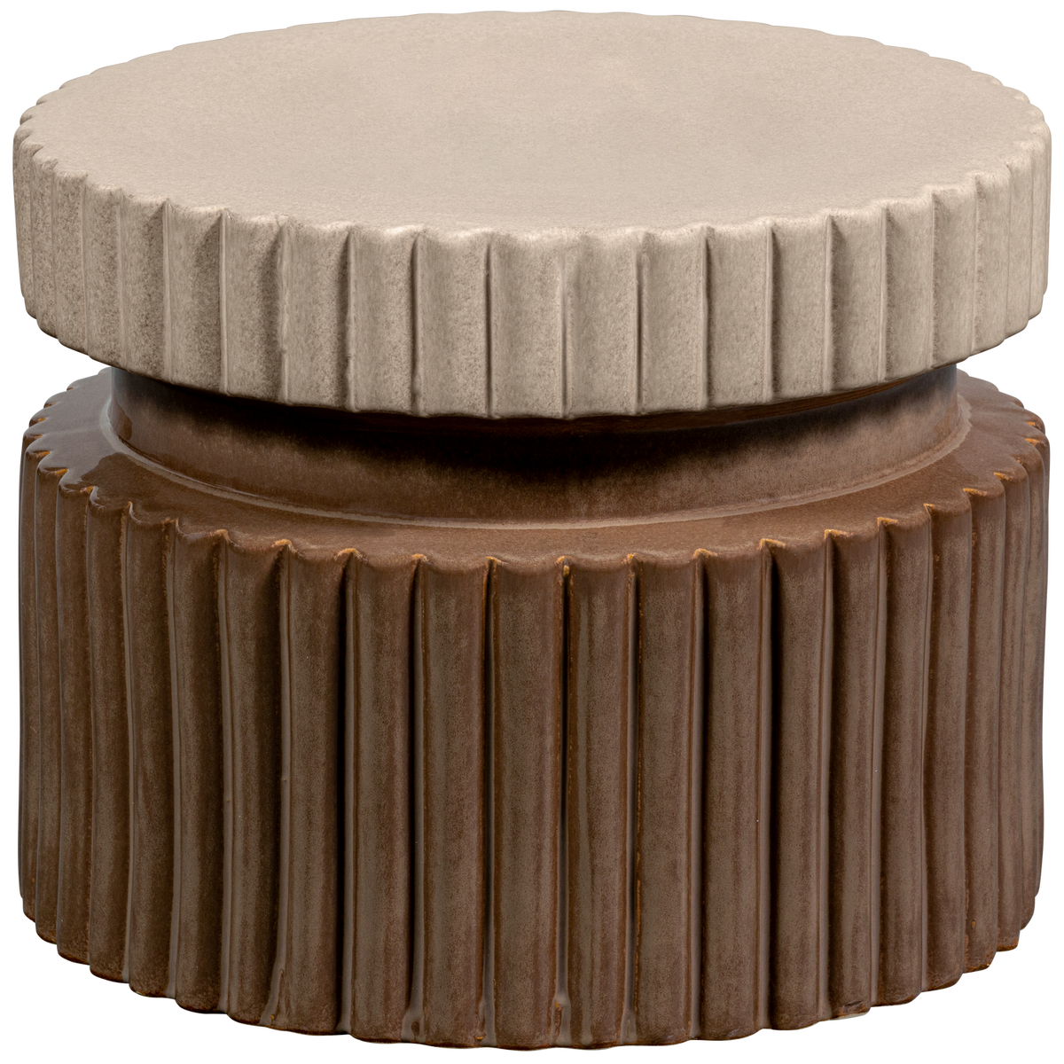 Tavolino in ceramica smaltata Geer 38x48 cm