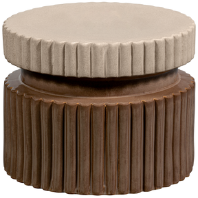 Tavolino in ceramica smaltata Geer 38x48 cm