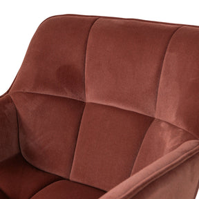 Poltrona girevole in velluto Wibo 94x71 cm