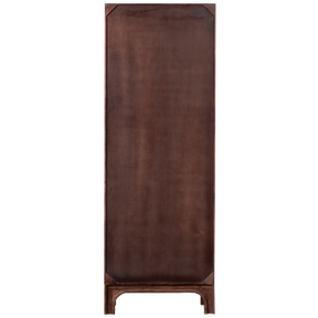 Mobile portaoggetti 4 ante in legno di mango noce Staes 210x75 cm