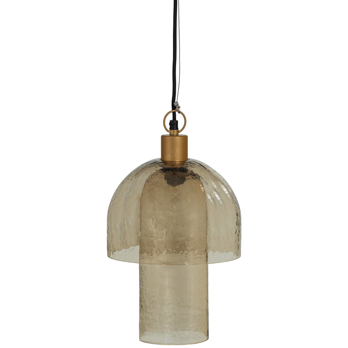 Lampada a sospensione in vetro martellato Gigi 22x31 cm