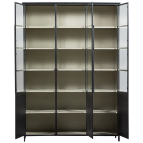 Vetrina 5 ripiani in metallo nero 200x137 cm