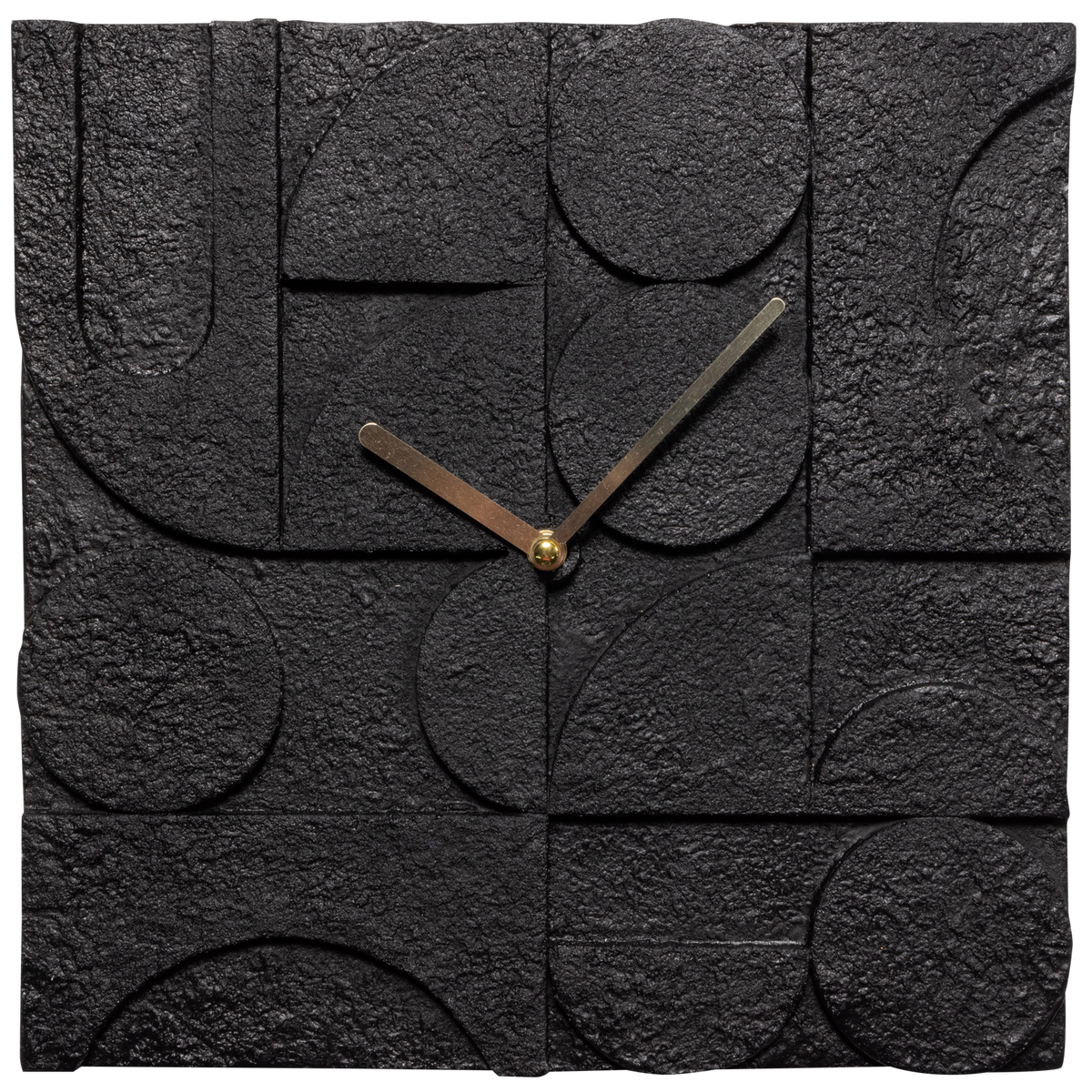 Orologio in cemento nero Zaria 30x30 cm