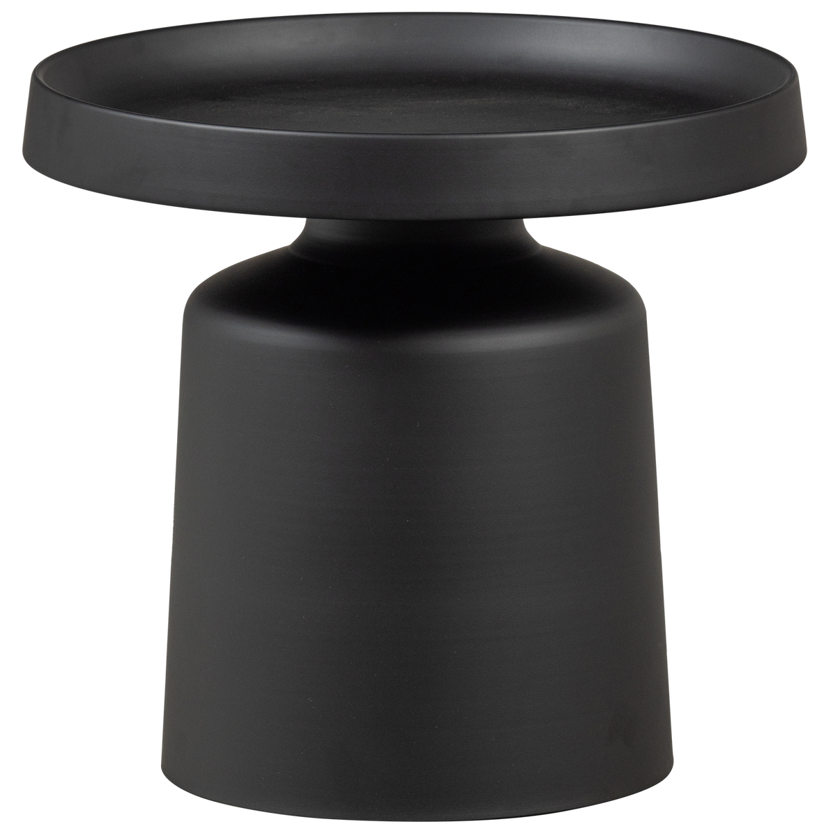 Tavolino rotondo in metallo nero Peer 45x49 cm