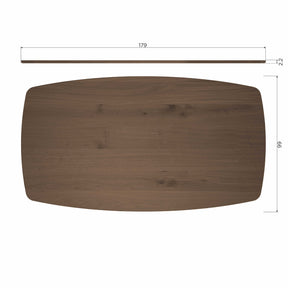 Tavolo da pranzo ovale danese Tablo 74x180 cm