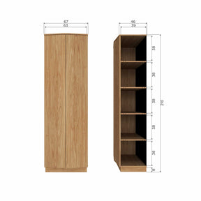 Credenza 2 ante in rovere Zuma 210x67 cm