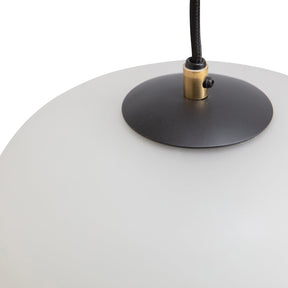 Lampada a sospensione in metallo leggero bianco Micah 27x27 cm