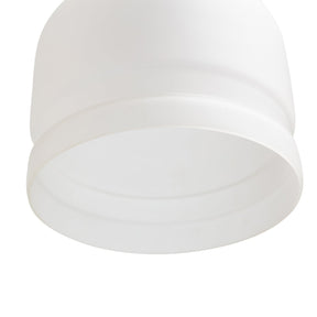 Lampada a sospensione in metallo leggero bianco Micah 27x27 cm