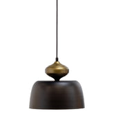 Lampada a sospensione in ottone metallo nero Linne 34xO31 cm