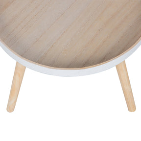 Set di 4 tavolini con gamba in legno di frassino Sasha 41x41 cm