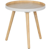 Set di 4 tavolini con gamba in legno di frassino Sasha 41x41 cm